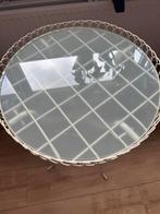 Brocante Tafeltje, Ophalen, Gebruikt, Metaal of Aluminium, Rond