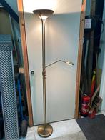 Staande Lamp met Uplighter en verstelbare Leesarm 2x dimbaar, Ophalen, Gebruikt, Klassiek, Metaal