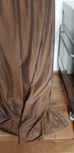 gordijnen Silvera gevoerd zijdemix 160 x 145 verduisterend, Huis en Inrichting, Bruin, Verzenden, 100 tot 150 cm, Zo goed als nieuw