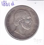 Zeldzame rijksdaalder 1861 d Willem 3 voor 295 euro, Postzegels en Munten, Munten | Nederland, Koning Willem III, Zilver, Ophalen of Verzenden
