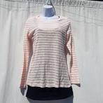 Leuk roze wit gestreept shirt, doorschijnend. mt S, ., Ophalen of Verzenden, Zo goed als nieuw, Roze