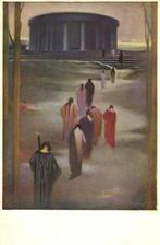 "De Tempel des Zwygens", Schilder Ludwig Fahrenkrog, Ophalen of Verzenden, Voor 1920, Ongelopen, Overige thema's