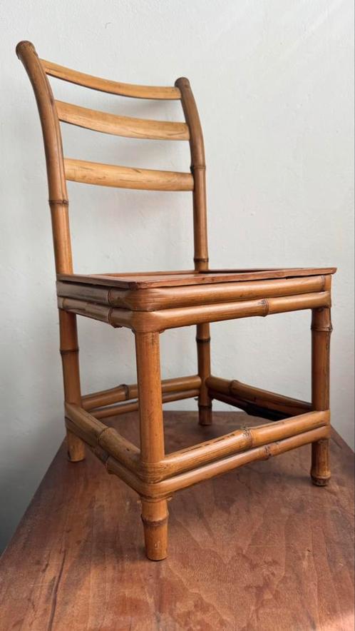 Banboe kinderstoeltje, Kinderen en Baby's, Kinderkamer | Tafels en Stoelen, Zo goed als nieuw, Stoel(en), Ophalen