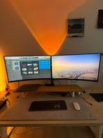 2x 32 Inch AOC Monitor + Dual standaard, Computers en Software, Monitoren, Ophalen, Zo goed als nieuw, Full HD
