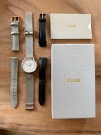 Cluse horloge met 2 extra bandjes, Overige merken, Staal, Polshorloge, Ophalen of Verzenden