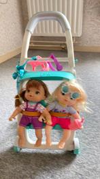 Buggy met 2 baby poppen, Kinderen en Baby's, Speelgoed | Poppen, Ophalen of Verzenden, Zo goed als nieuw, Babypop