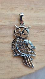 Zilveren kettinghanger Uil, Nieuw, Ophalen of Verzenden, Zilver, Dier
