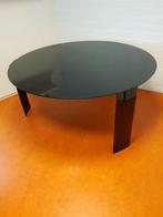 Eettafel van ontwerp Piero Lissoni. Glas met glazen poten., Huis en Inrichting, Ophalen, 150 tot 200 cm, Rond, 75 cm of meer