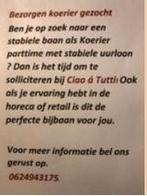 Koerier gezocht, Overige uren, Overige vormen, Geschikt als bijbaan