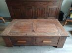 Robuuste salontafel met 4 lades, Huis en Inrichting, Tafels | Salontafels, Gebruikt, 100 tot 150 cm, Minder dan 50 cm, Rechthoekig