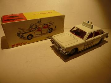 DINKY TOYS:  255    FORD ZODIAC POLICE CAR + DOOS beschikbaar voor biedingen