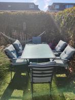 Tuinset tafel met zes stoelen, Tuin en Terras, Tuinsets en Loungesets, Ophalen, Gebruikt, Overige materialen
