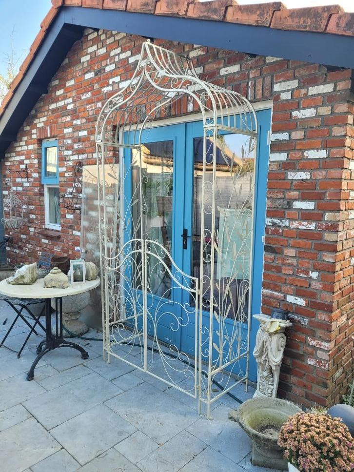 Nieuwe metalen pergola met poortje, Tuin en Terras, Tuinhekken en Hekwerk, Nieuw, Sierhekwerk, IJzer, Met poort, Ophalen