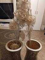 Twee vaas met bloem er in, Huis en Inrichting, Woonaccessoires | Zuilen en Pilaren, Ophalen of Verzenden, Zo goed als nieuw