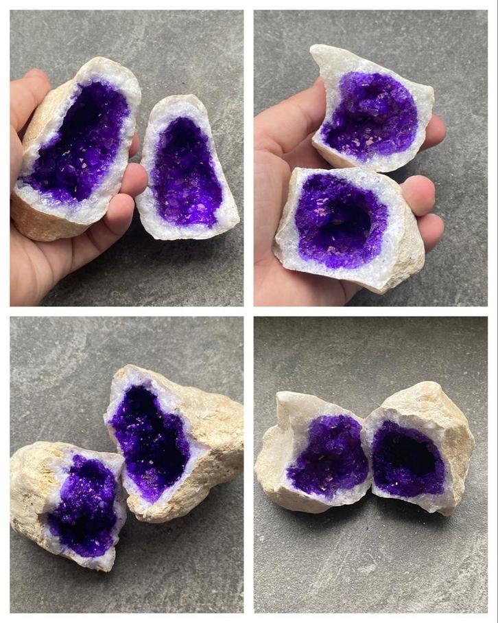 Paarse Kwarts Geode, Verzamelen, Mineralen en Fossielen, Mineraal, Ophalen of Verzenden
