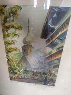 vintage aquarel schilderij Tirol kunstenaar Frey, Antiek en Kunst, Ophalen
