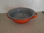 Emaille vergiet DRU orange gevlamd prima te gebruiken., Ophalen of Verzenden