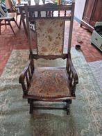 Antieke Schommelstoel met Bloemenbekleding, Ophalen