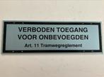 OUD BORD TRAMWEGREGELEMENT ART 11., Ophalen of Verzenden, Zo goed als nieuw, Trein, Overige typen