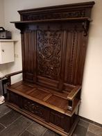 antieke bank halbank klepbank kerkbank, Antiek en Kunst, Ophalen