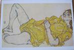 Egon Schiele - Liggende vrouw in gele jurk - 1914 - nieuw, Verzenden, 1980 tot heden, Ongelopen, Overige thema's