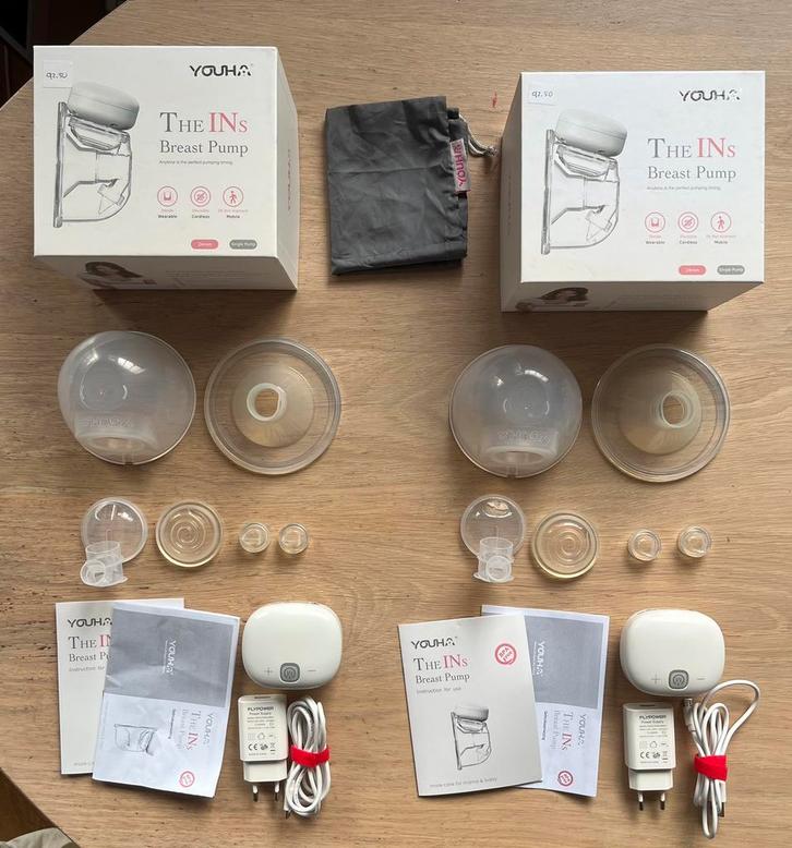 Youha The INs borstkolf – set van 2, Kinderen en Baby's, Babyvoeding en Toebehoren, Gebruikt, Borstkolf, Ophalen of Verzenden
