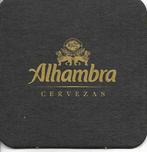 Alhambra cervezas bierviltje, Verzamelen, Biermerken, Viltje(s), Overige merken, Ophalen of Verzenden, Zo goed als nieuw