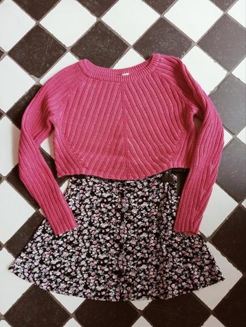 H&M Divided setje: rokje 34 + cropped truitje nieuwstaat S beschikbaar voor biedingen