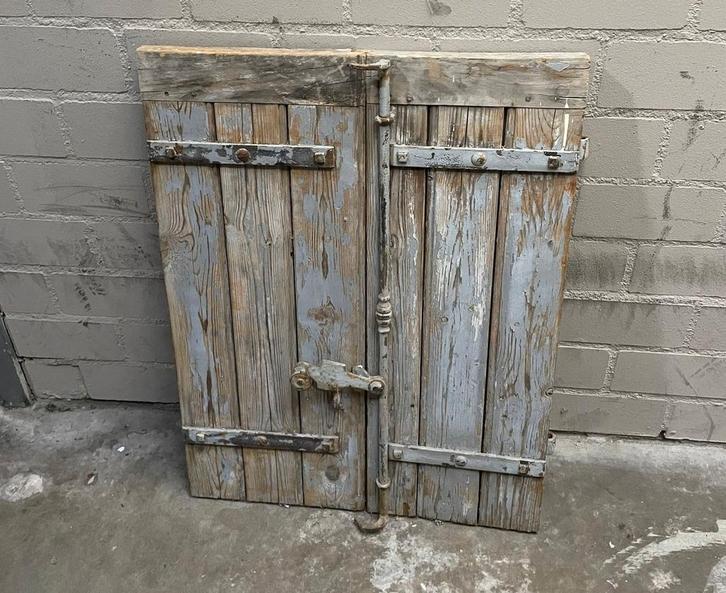 Antieke vintage brocante luiken. 2 setjes!!!, Tuin en Terras, Tuinhekken en Hekwerk, Gebruikt, Tuinhek, IJzer, Ophalen of Verzenden