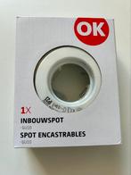 Gamma OK inbouwspot GU10 wit NIEUW, Huis en Inrichting, Lampen | Spots, Metaal of Aluminium, Nieuw, Ophalen of Verzenden, Inbouw