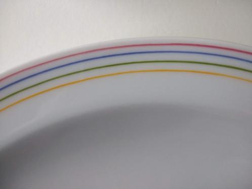 4 dinerborden, platbord, Bavaria Mitterteich gestreepte rand, Huis en Inrichting, Keuken | Servies, Zo goed als nieuw, Bord(en)