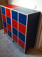 2x ladekast met 8 lades, Gebruikt, 5 laden of meer, Minder dan 100 cm, 25 tot 50 cm