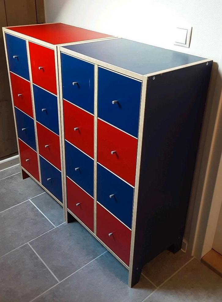 2x ladekast met 8 lades, Huis en Inrichting, Kasten | Ladekasten, Gebruikt, Minder dan 100 cm, 50 tot 100 cm, 25 tot 50 cm, 5 laden of meer