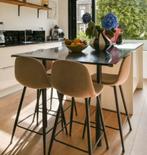 Stoffen barkrukken (4stuks), Huis en Inrichting, Barkrukken, 2 krukken, Ophalen, Zo goed als nieuw, 60 tot 90 cm