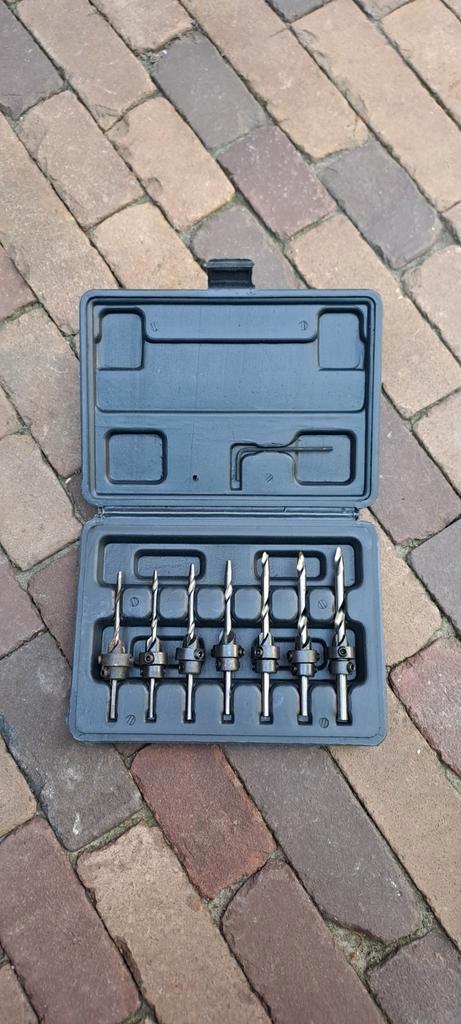 Powerfix Verzinkboren Set met Diepte Instelling, Doe-het-zelf en Verbouw, Gereedschap | Handgereedschap, Gebruikt, Ophalen of Verzenden