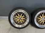 Bbs Lemans velgen 18 inch 5x112 225/40/18 zomerset, Auto-onderdelen, Banden en Velgen, Ophalen of Verzenden, 18 inch, Zomerbanden