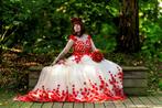 Grote rood & wit/creme kleurige Fantasy jurk | Maat S/M, Kleding | Dames, Overige typen, Ophalen of Verzenden, Onbekend, Maat 36 (S)