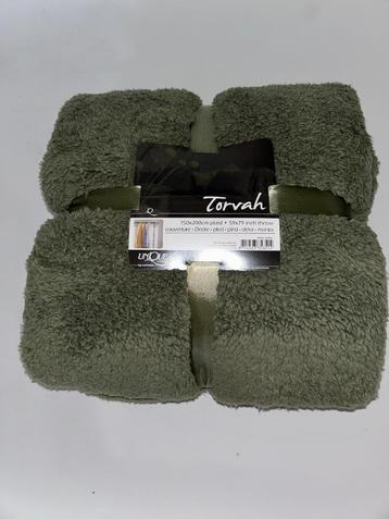 D- Unique Living | Plaid Torvah 150x200cm groen *~~nieuw~~* beschikbaar voor biedingen