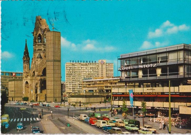 Duitsland, Berlijn met auto's Porsche 356, Verzamelen, Ansichtkaarten | Buitenland, Gelopen, Duitsland, 1960 tot 1980, Ophalen of Verzenden