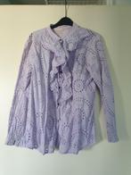 Lila blouse broderie, Ophalen of Verzenden, Gedragen, Maat 38/40 (M), Paars