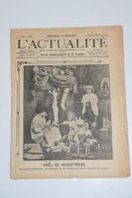 Antieke Krant Weekblad L'Actualité Kerst in Engeland 1906, Verzamelen, Tijdschriften, Kranten en Knipsels, Ophalen of Verzenden