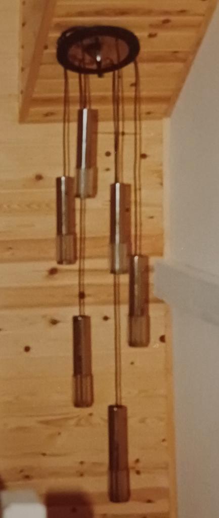 Cascade Hanglamp-Moet-Weg-SALE!!, Huis en Inrichting, Lampen | Hanglampen, Gebruikt, 75 cm of meer, Glas, Metaal, Ophalen