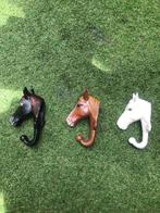 drie keer metalen wandhaak, paardenhoofd, Antiek en Kunst, Ophalen of Verzenden