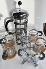 Bodum CHAMBORD 1 liter Cafetiere 4 kopjes melkkan suikerpot, N, N, Ophalen of Verzenden, Glas
