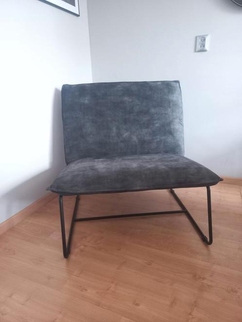 Fauteuil velours hunter groen, Huis en Inrichting, Stoelen, Zo goed als nieuw, Stof, Ophalen