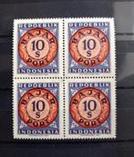 Indonesië – Weense drukken – portzegel 10s in blokje van 4, Postzegels en Munten, Verzenden, Postfris, Zuidoost-Azië