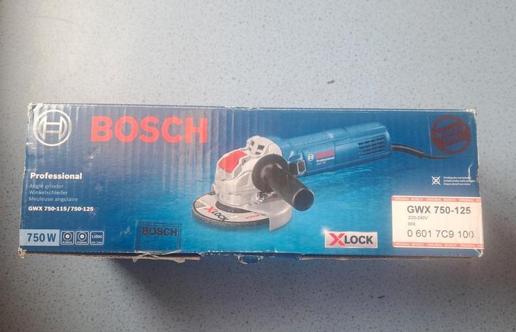 Bosch haakse slijper Professional GWX 750-125, Doe-het-zelf en Verbouw, Gereedschap | Slijpmachines, Zo goed als nieuw, Haakse handslijpmachine