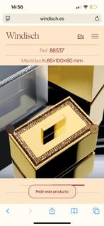 Windisch wattenstaafjes box, goud met swarovski elementen, Ophalen of Verzenden, Nieuw, Overige kleuren, Overige typen