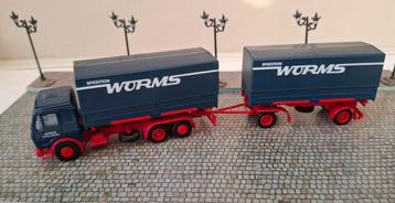 Herpa 144490 Mercedes 2538 Sk94 6x4, container Worms, 1/87 beschikbaar voor biedingen