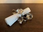 Servetringen met Diamant Design - Set van 4, Ophalen, Nieuw, Rvs of Chroom, Los bestek